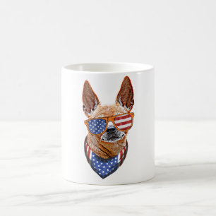 Chihuahua Dog USA American Independence 4th July Coffee Mug