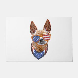 Chihuahua Dog USA American Independence 4th July Doormat