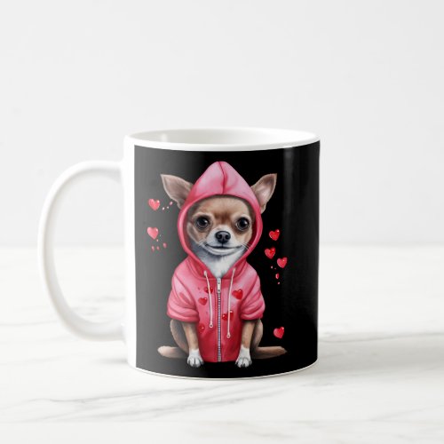 Chihuahua Dog Valentine s Day Pink Red Heart Love  Coffee Mug