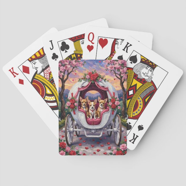 Chihuahua Dog Valentine's Day Poker Cards (Back)