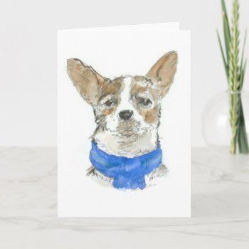 Chihuahua Dog Watercolor Greetingcard  Blank Card by logodiane at Zazzle