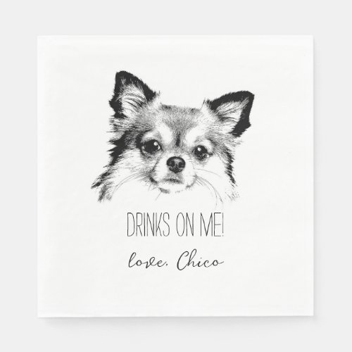 Chihuahua Dog Wedding Napkin Paper Napkin