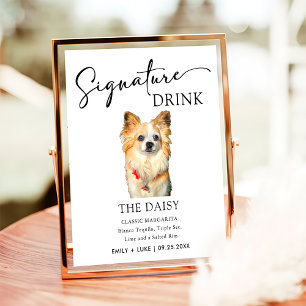 Chihuahua Dog Wedding Signature Drink Sign