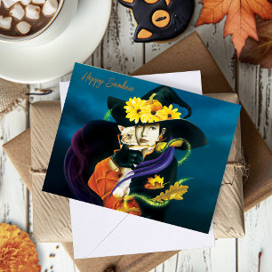 Chihuahua Dog Witch Halloween Card