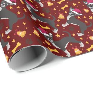 Chihuahua Dog With Santa Hat Christmas Wrapping Pa Paper