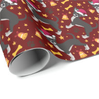 Chihuahua Dog With Santa Hat Christmas Wrapping Pa