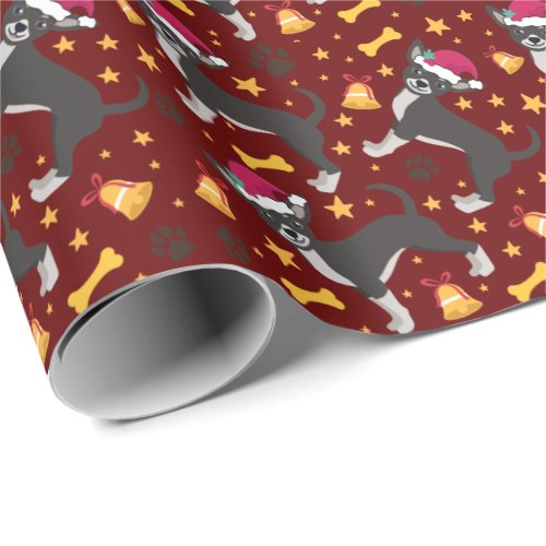 Chihuahua Dog With Santa Hat Christmas Wrapping Pa Wrapping Paper