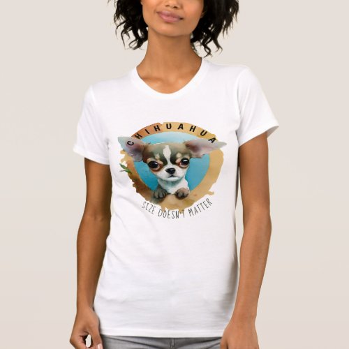 Chihuahua dog womens slim fit T_shirt