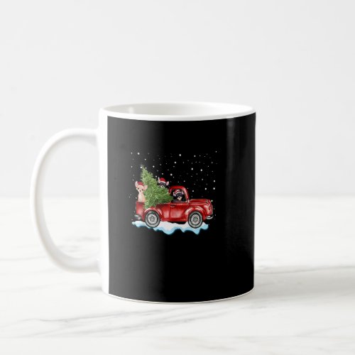 Chihuahua Dogs Ride Red Truck Christmas T Funny Xm Coffee Mug