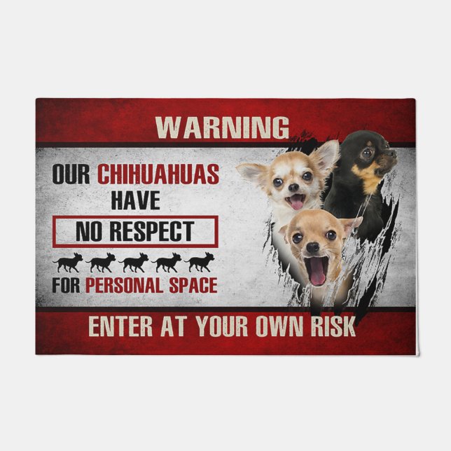 Chihuahua Doormat,Chihuahua Lover Welcome Mat (Front)