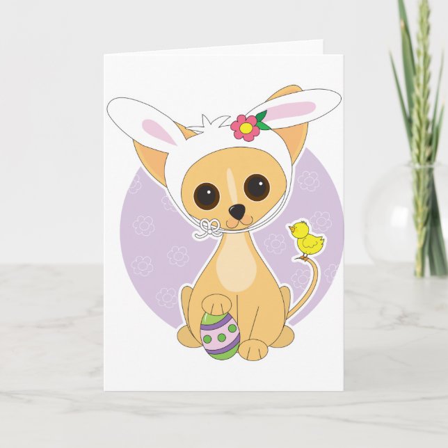 Chihuahua Easter Holiday Card (Front)