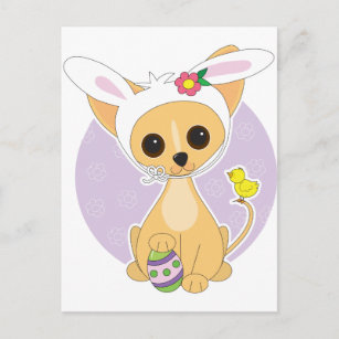 Chihuahua Easter Holiday Postcard