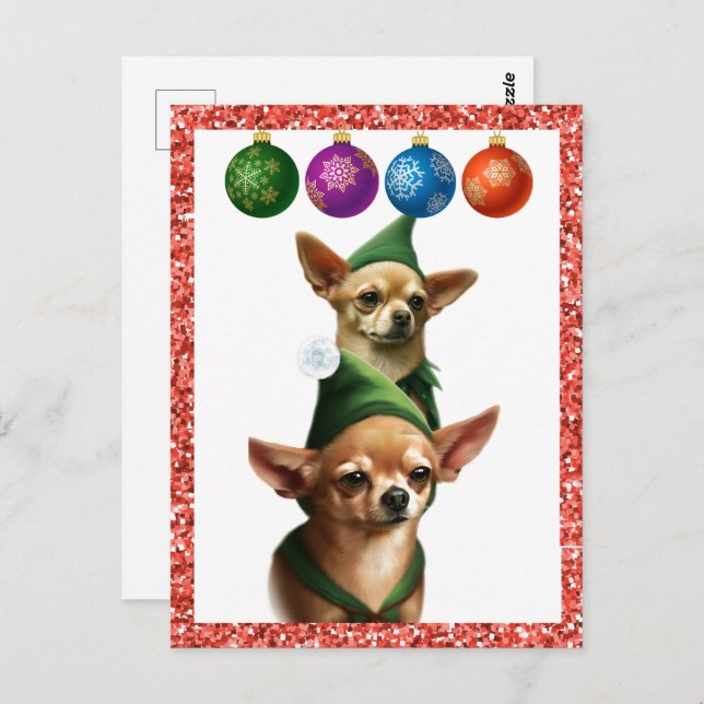 Chihuahua Elves  Postcard (Front/Back)