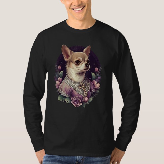 Chihuahua  English Lady Women Dress Dog Great Brit T-Shirt (Front)