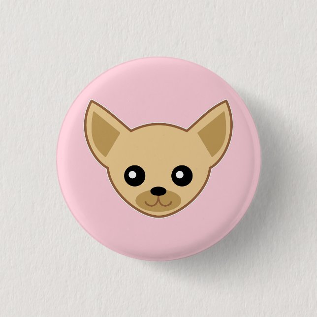 Chihuahua Face Button (Front)