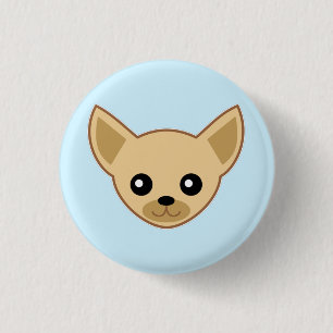 Chihuahua Face Button