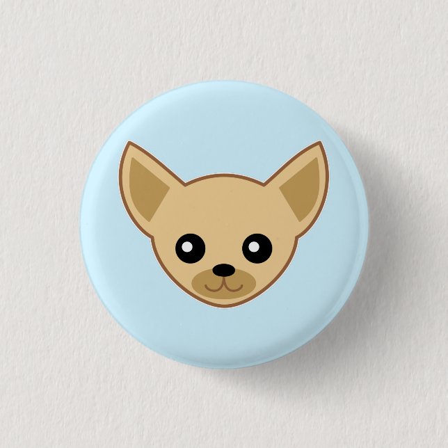 Chihuahua Face Button (Front)