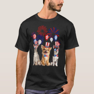 Chihuahua Firework Sunglasses America Dog 4th Of J T-Shirt