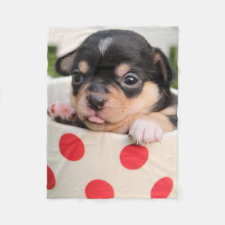 Chihuahua Fleece Blanket Add Your Photo
