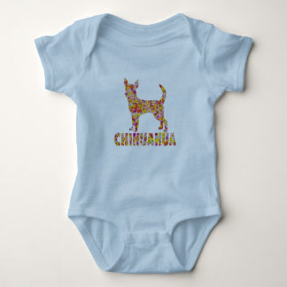 Chihuahua Floral Baby Bodysuit