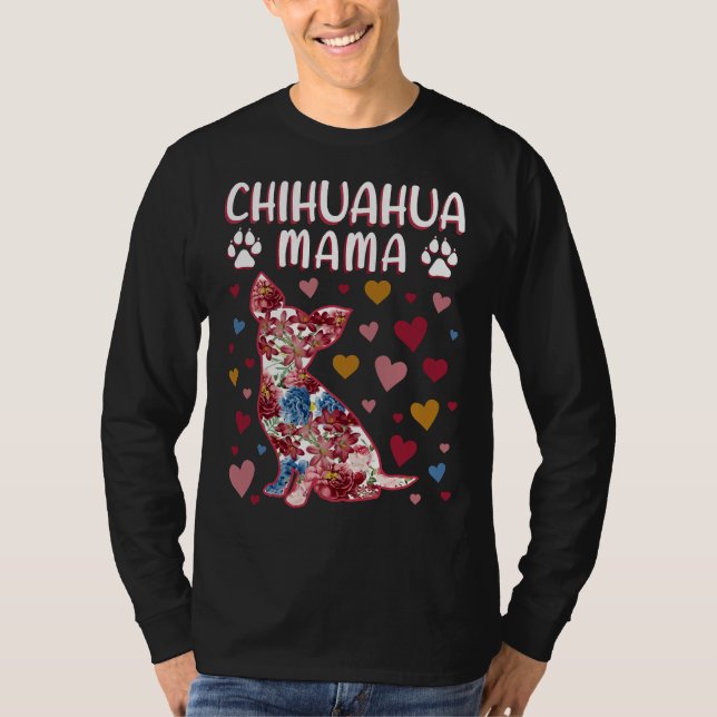 Chihuahua Floral Chihuahua T-Shirt (Front)