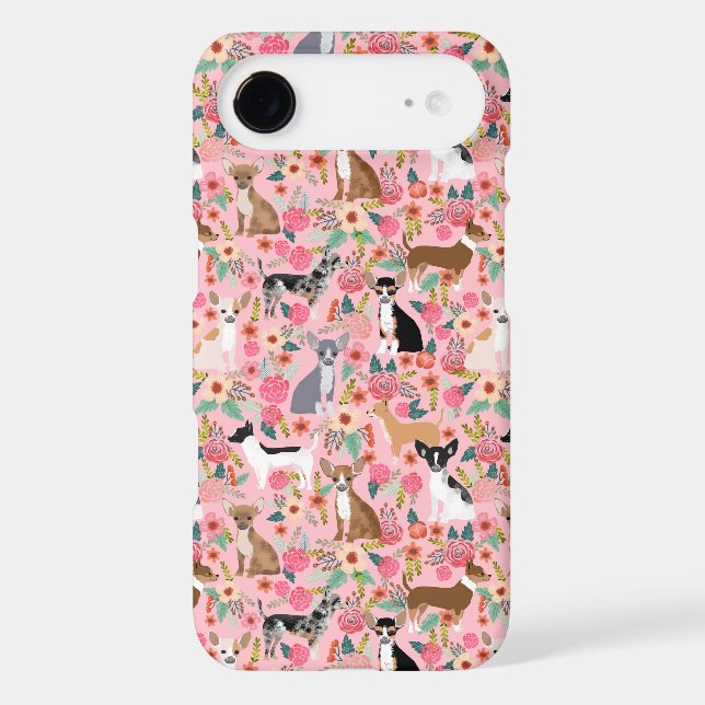Chihuahua Florals iphone case - phone cases (Back)