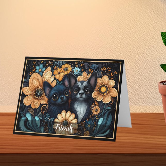 Chihuahua Friends Art Nouveau Chic Note Cards (Chihuahua Friends Art Nouveau Chic Note Cards)