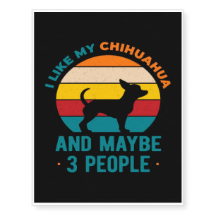 Chihuahua Funny_Dog Lover Temporary Tattoos
