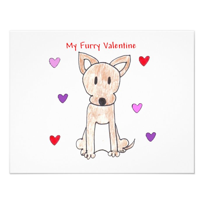 Chihuahua Furry Valentine Invites