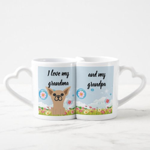 Chihuahua garden coffee mugs for grandma  grandpa