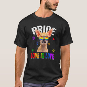 Chihuahua Gay Pride Lgbt Rainbow Flag Dog T-Shirt