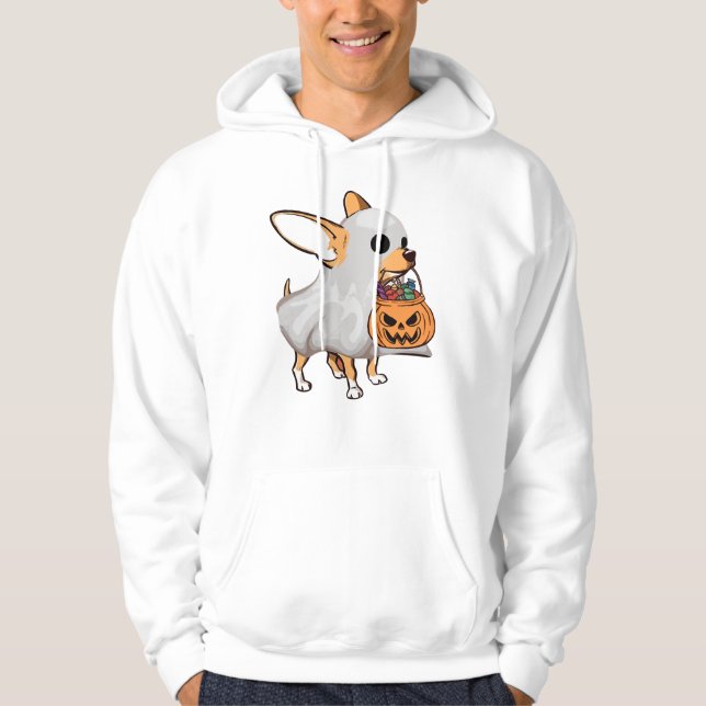 Chihuahua Ghost Pumpkin Halloween Shirt (Front)