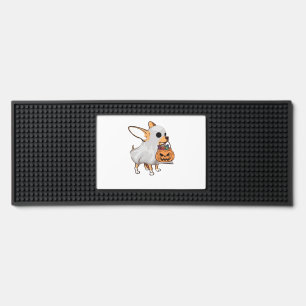 Chihuahua Ghost Pumpkin Halloween Shirt Bar Mat