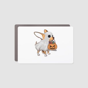 Chihuahua Ghost Pumpkin Halloween Shirt Car Magnet