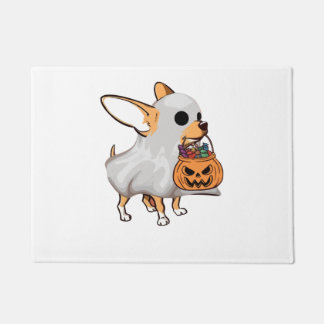 Chihuahua Ghost Pumpkin Halloween Shirt Doormat