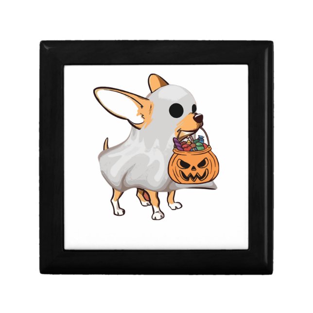 Chihuahua Ghost Pumpkin Halloween Shirt Gift Box (Front)