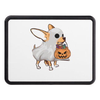 Chihuahua Ghost Pumpkin Halloween Shirt Hitch Cover
