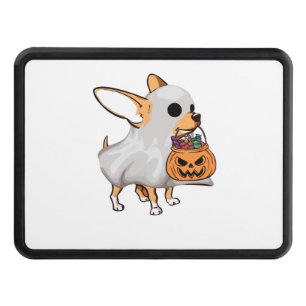 Chihuahua Ghost Pumpkin Halloween Shirt Hitch Cover