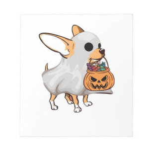 Chihuahua Ghost Pumpkin Halloween Shirt Notepad