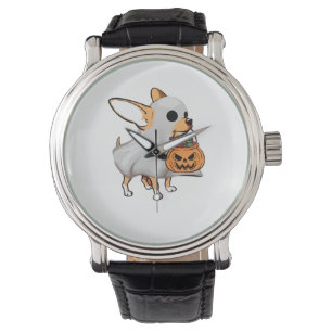 Chihuahua Ghost Pumpkin Halloween Shirt Watch
