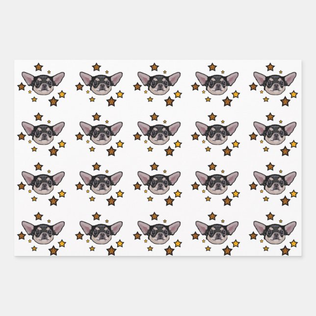 Chihuahua Gift Wrap Set (Front)