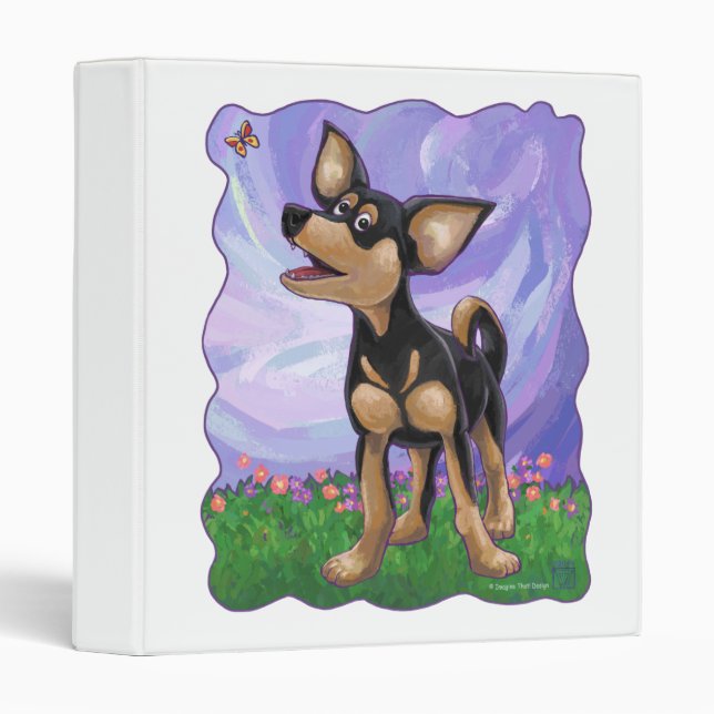 Chihuahua Gifts & Accessories 3 Ring Binder (Front/Spine)