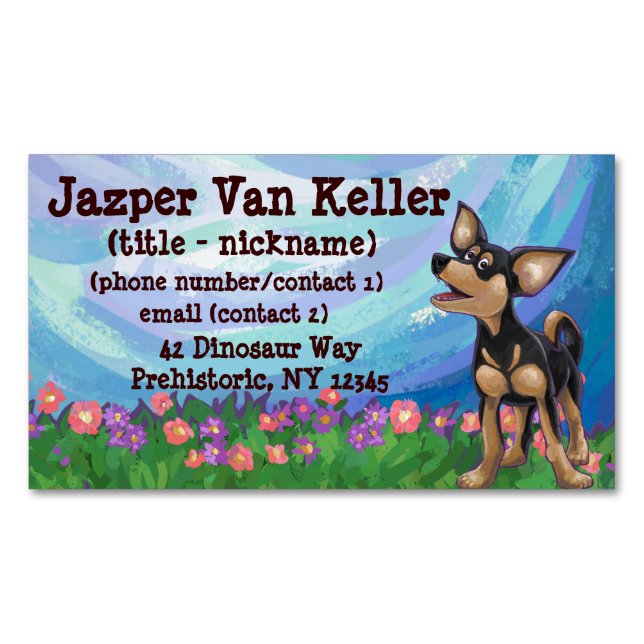 Chihuahua Gifts & Accessories Business Card Magnet (Front)