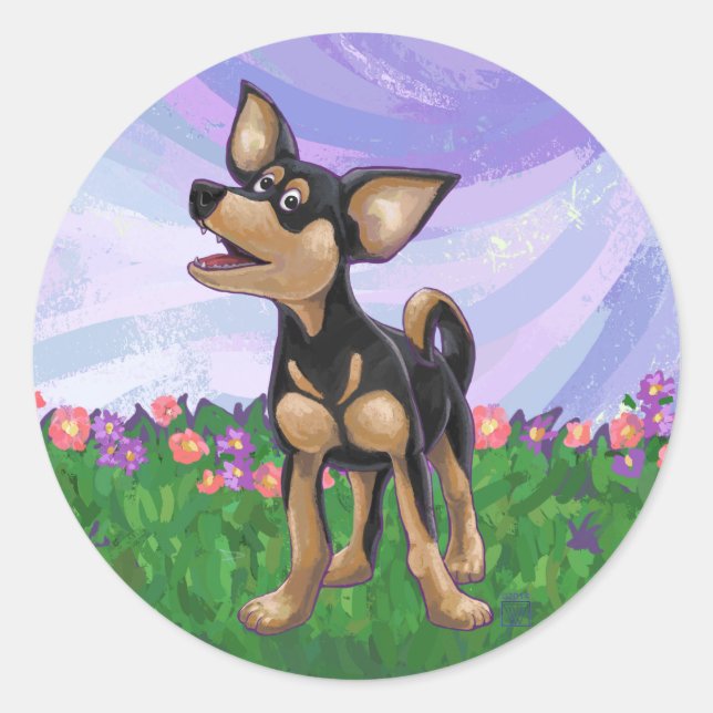 Chihuahua Gifts & Accessories Classic Round Sticker (Front)