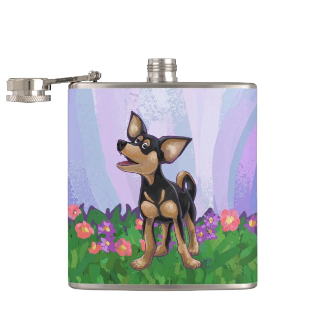 Chihuahua Gifts & Accessories Hip Flask (Opened)