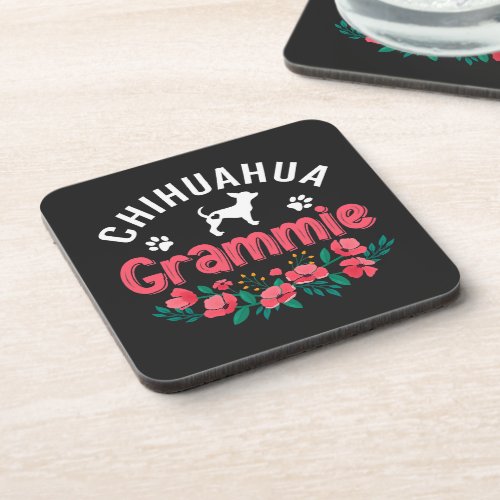 Chihuahua Grammie Dog Gifts  Dog Lover  Beverage Coaster