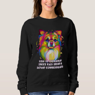 Chihuahua Greet in Japan Konnichihuahua Chiwawa Hu Sweatshirt