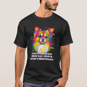 Chihuahua Greet in Japan Konnichihuahua Chiwawa Hu T-Shirt