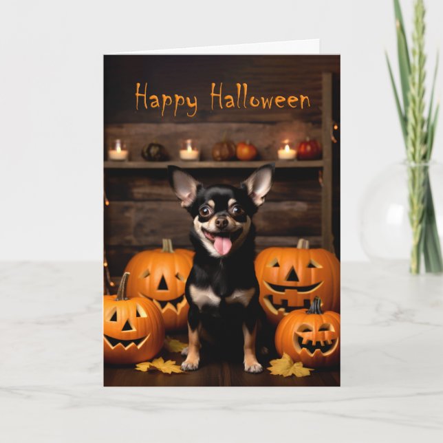 Chihuahua Halloween Card (Front)