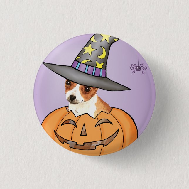 Chihuahua Halloween Pinback Button (Front)
